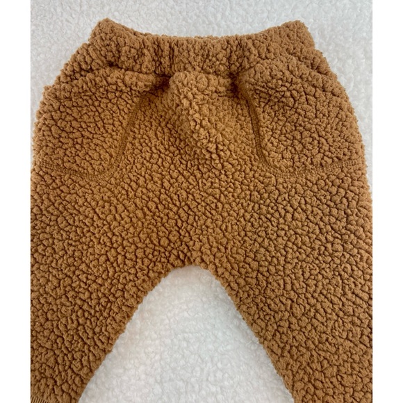 OLD NAVY • Tan/Brown Teddy Sherpa Fleece Jogger Pants - Picture 4 of 8